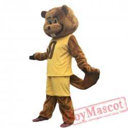 Yellow Brown Beaver Mascot Costume for Adult