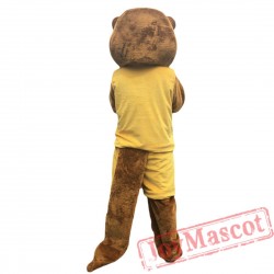 Yellow Brown Beaver Mascot Costume for Adult