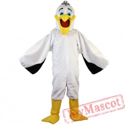 White Pelican Mascot Costume for Adult