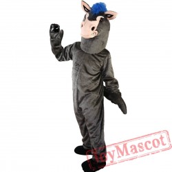 Gray Wild Horse Mascot Costume for Adult