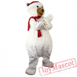 Christmas Polar Bear Mascot Costume for Adult