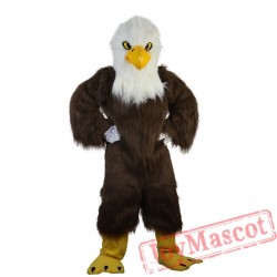 Brown Eagle Long Hair Mascot Costume for Adult