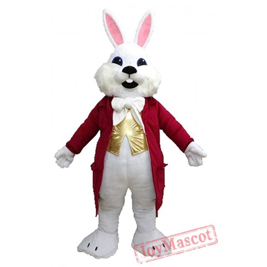 White Easter Bunny Rabbit Mascot Costume for Adult
