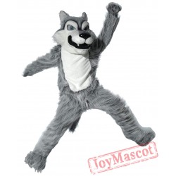 Gray Wolf Mascot Costume for Adult