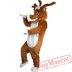 Brown Elk Deer Mascot Costume for Adult