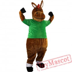 Green Donkey Mascot Costume  for Adult