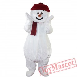 White Snowman Mascot Costume  for Adult