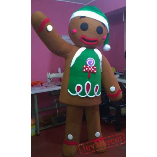 Gingerbread Man Mascot Costume Adult Party Costume