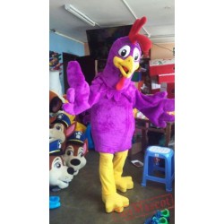 Purple Rooster Chicken Mascot Costume