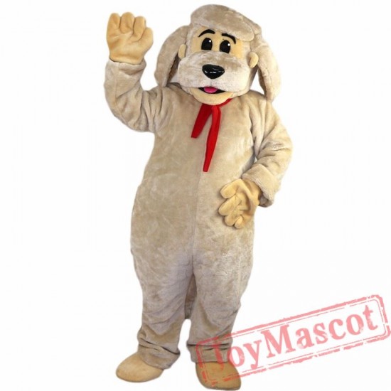 Beige Dog Mascot Costume for Adult