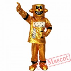 Gold Robot Mascot Costume for Adult