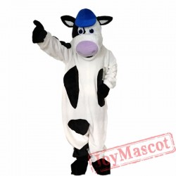 Black And White Cow Mascot Costume  for Adult