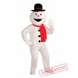Deluxe Snowman Mascot Costume for Adult