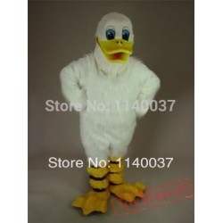 White Plush Duck Mascot Costume for Adult