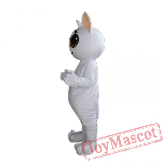 White Duomi Cat Mascot Costume for Adult