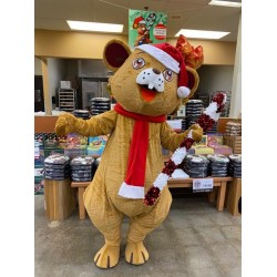 Cartoon Brown Mouse Mascot Costume