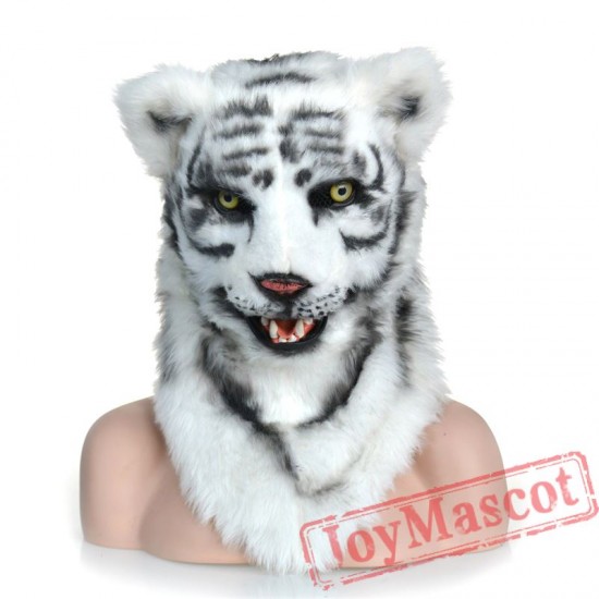 Animal White Tiger Fursuit Head Mascot Head