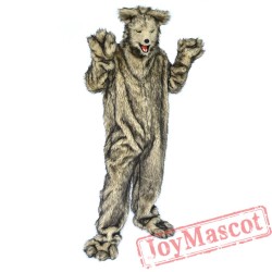Animal Grey Wolf Fursuit Mascot Costume for Adult