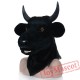 Animal Black cow Fursuit Head Mascot Head