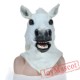 Animal White horse Fursuit Head Mascot Head