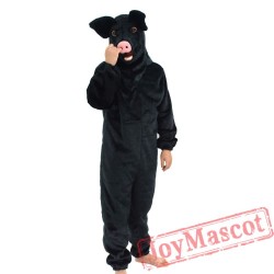 Animal Black pig Mascot Costume for Adult
