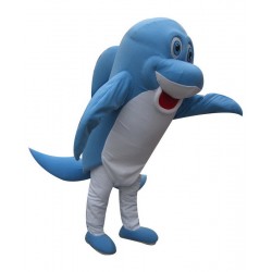Blue Dolphin Mascot Costume