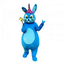 Blue Rabbit Mascot Costume