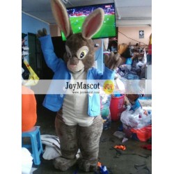 Peter Rabbit Brown Easter Bunny Mascot Costume