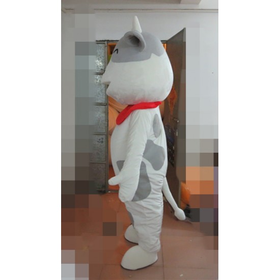 Grey Spots Cow Mascot Costume