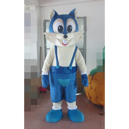 Deluxe Blue Fox Mascot Costume