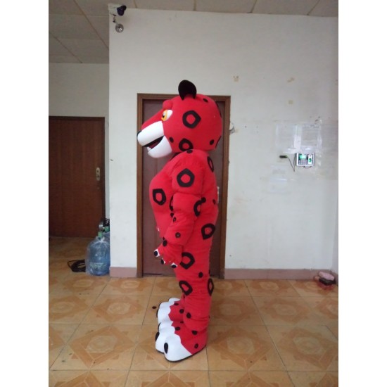 Red Cougar Mascot Costume Animal Mascot 