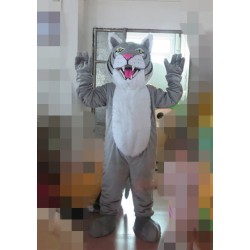 Grey Tiger Mascot Costume For Adults