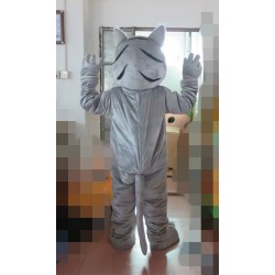 Grey Tiger Mascot Costume For Adults