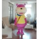 Pink Hippo Mascot Costume