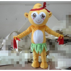 Cartoon Adult Little Yellow Monkey Mascot Costume