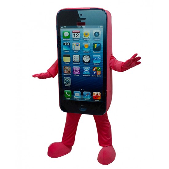 Red Cell Phone Apple Iphone Mascot Costume