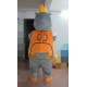 Gray Hippopotamus Mascot Costume