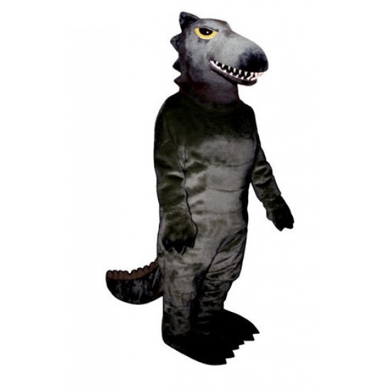 Cool Black Dinosaur Mascot Costume