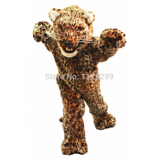 Fierce Leopard Jaguar Panther Mascot Costume 