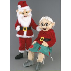 Mr & Mrs Santa Claus Mascot Costume for Adult