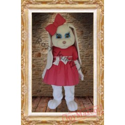 Hare Puppet / Bunny Mascot Costume With Dress