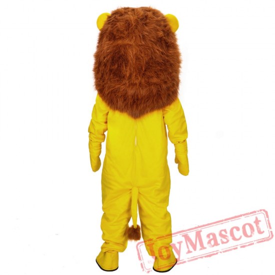 Yellow Lion Mascot Costume