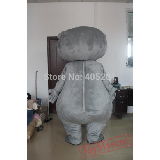 Grey Bear Mascot Costume
