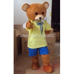 Yellow Teddy Bear Mascot Costume