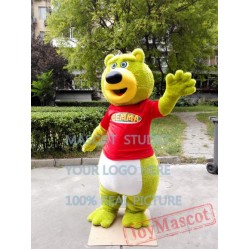 Green Teddy Bear Mascot Costume