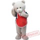 Adult Fur Teddy Bear Mascot Costume