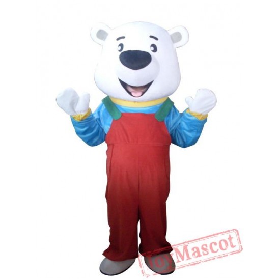 Professional Adult Bear Mascot Costume Red Pants