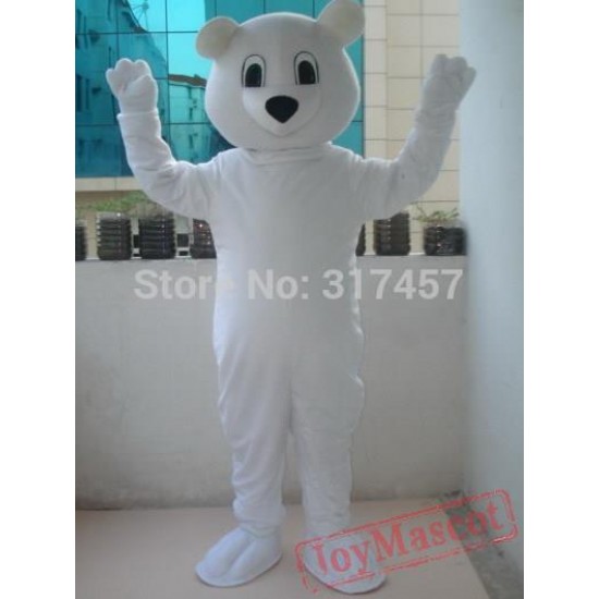 White Little Polar Bear Mascot Costume Adult