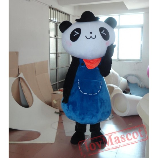 Blue Pnada Girl Mascot Costume