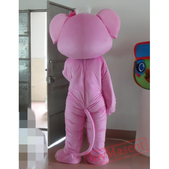 Cartoon Pink Elephant Mascot Costume